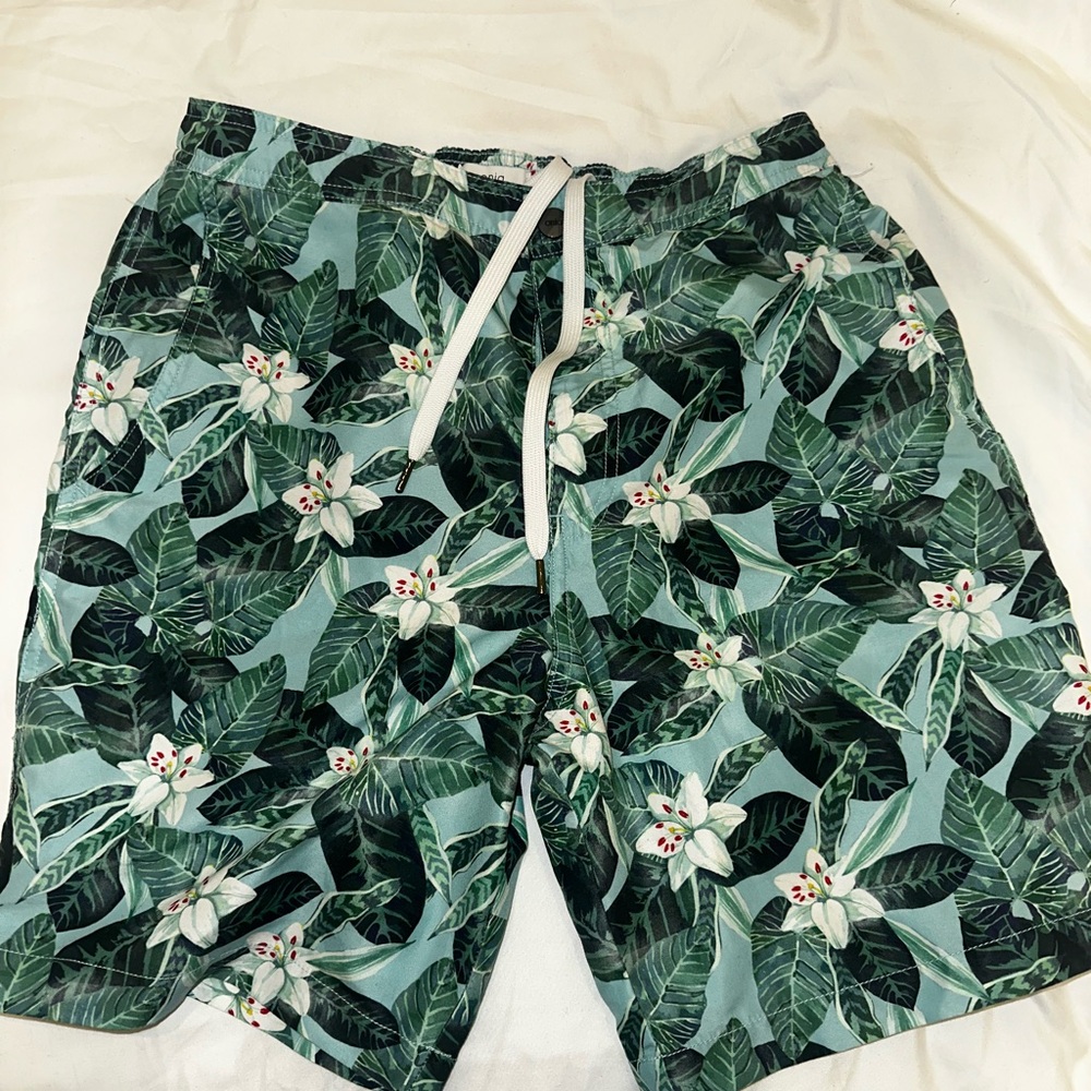 Onia The Calder Trunks 7" Swim Trunks Hawaiian Floral Size Small